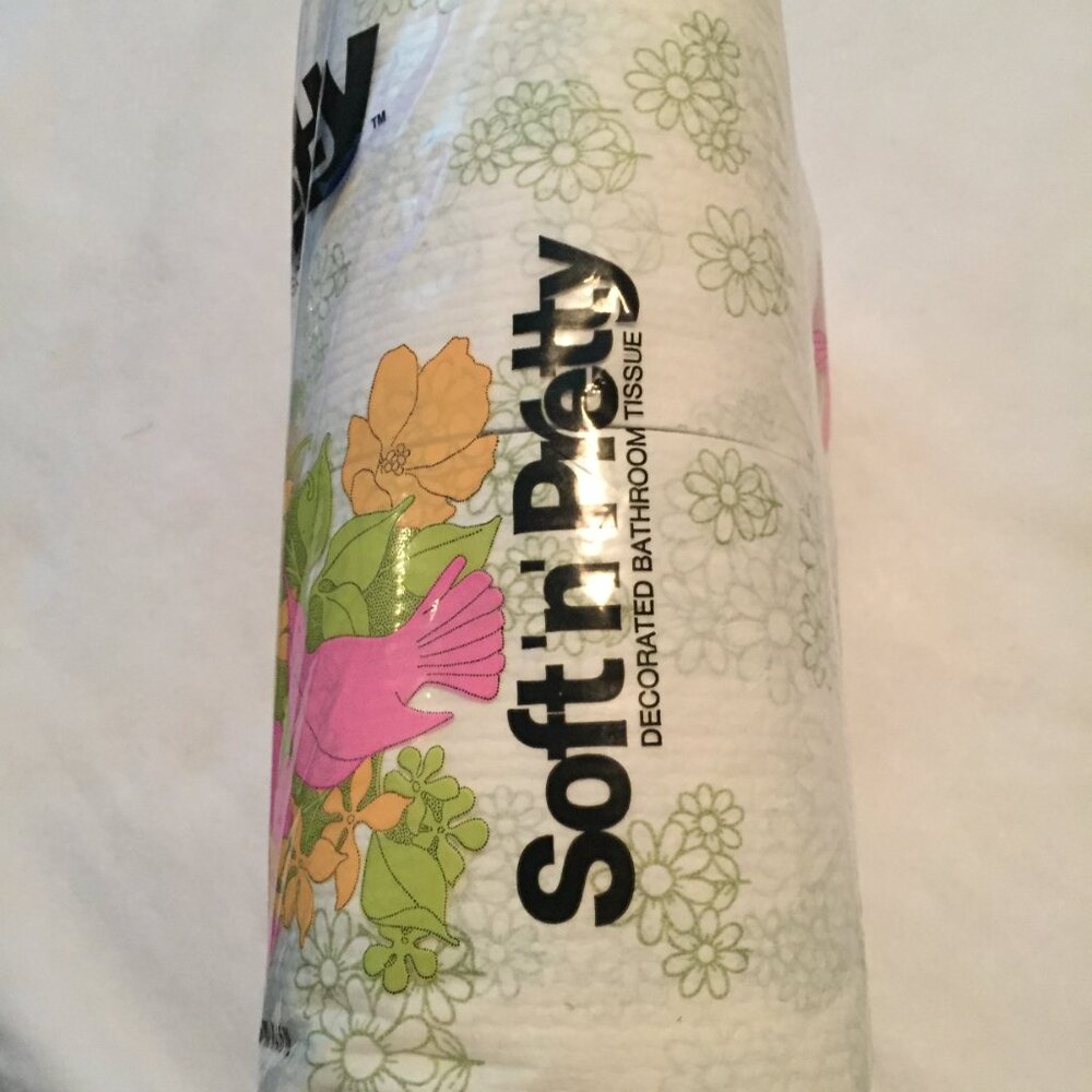 Vintage Scott Soft'n Pretty Toilet Paper 1973 Green Daisy Print Hum… - Picture 3 of 9